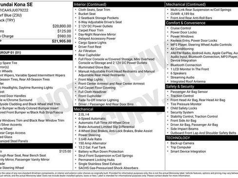 Used 2018 Hyundai Kona SE image 2