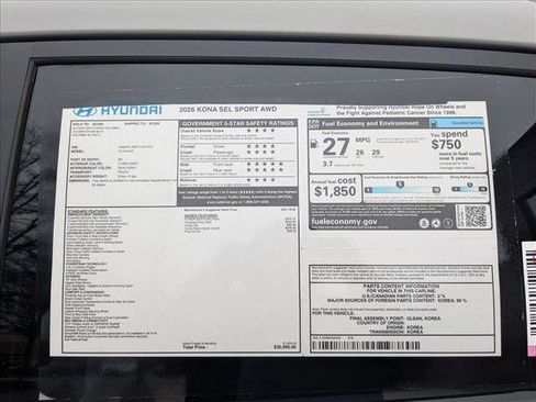 New 2026 Hyundai Kona SEL Sport image 24