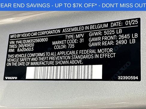 Used 2025 Volvo XC40 B5 Ultra w/ Protection Package Premier image 27