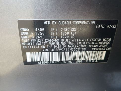 Certified 2022 Subaru Legacy Touring XT w/ Popular Package #3 image 24