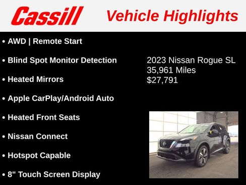 Used 2023 Nissan Rogue SL w/ SL Premium Package AWD/4WD image 3