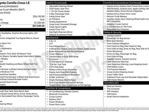 Used 2024 Toyota Corolla Cross LE image 39