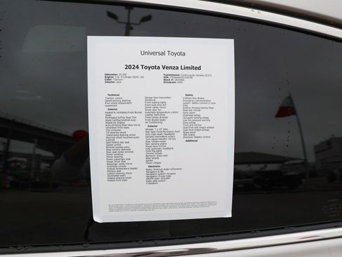 Used 2024 Toyota Venza Limited AWD/4WD image 50