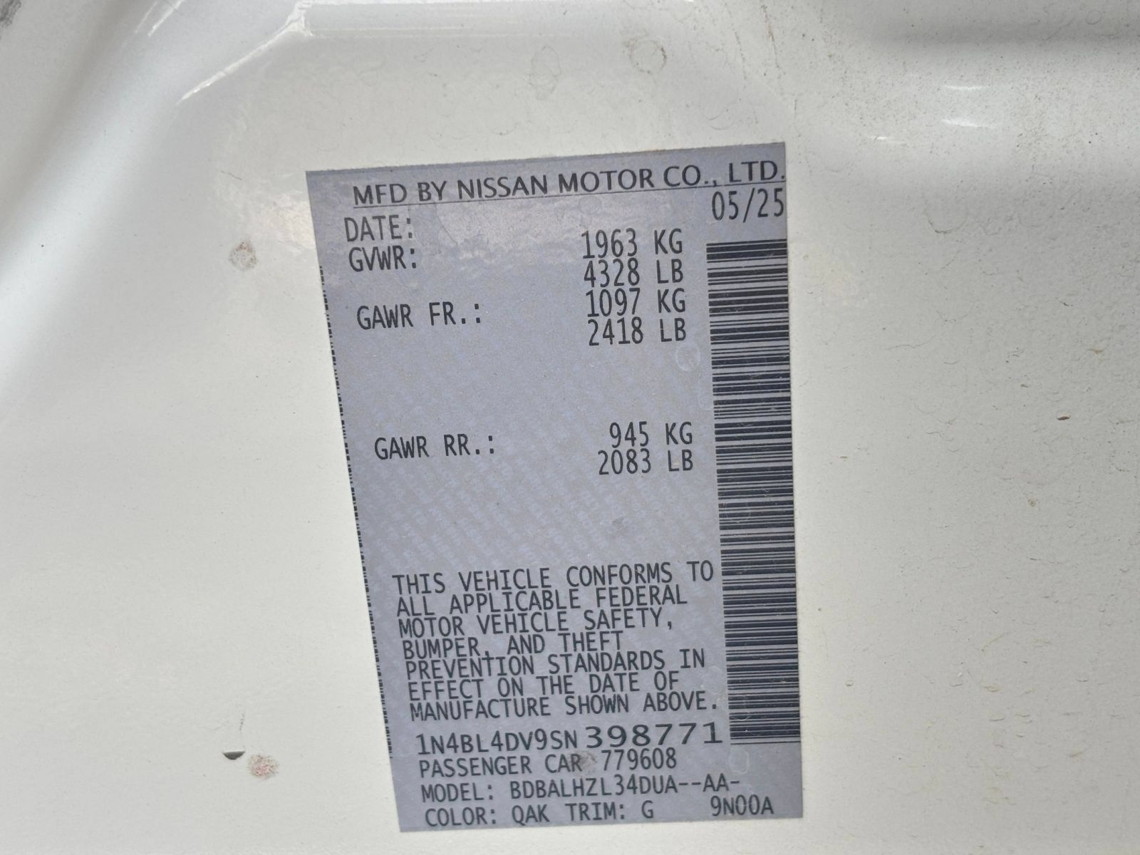 Used 2025 Nissan Altima 2.5 SV FWD image 26