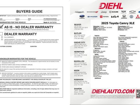 Used 2025 Toyota Camry XLE w/ Premium Plus Package AWD/4WD image 42