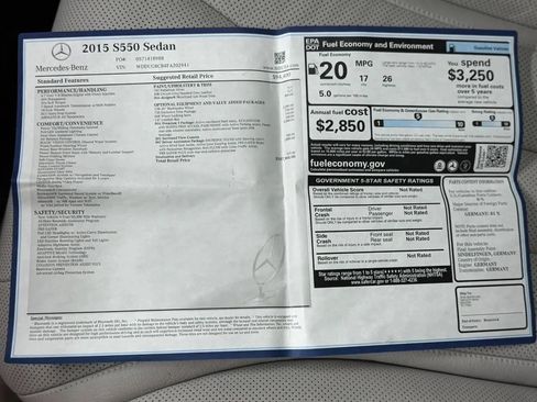 Used 2015 Mercedes-Benz S 550 Sedan image 3