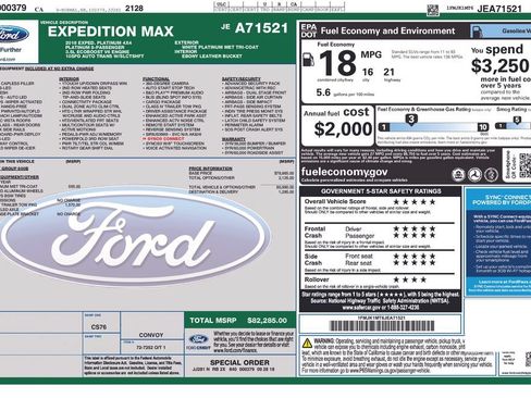 Used 2018 Ford Expedition Max Platinum AWD/4WD image 17