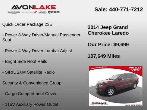 Used 2014 Jeep Grand Cherokee Laredo w/ Security & Convenience Group image 6
