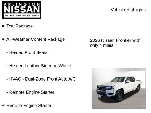 New 2026 Nissan Frontier SV w/ All-Weather Content Package image 8