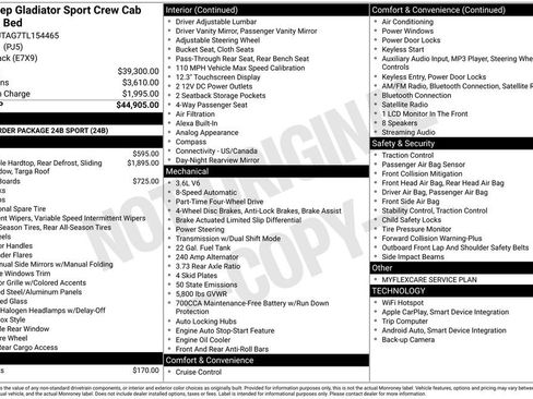 New 2026 Jeep Gladiator Sport AWD/4WD image 7