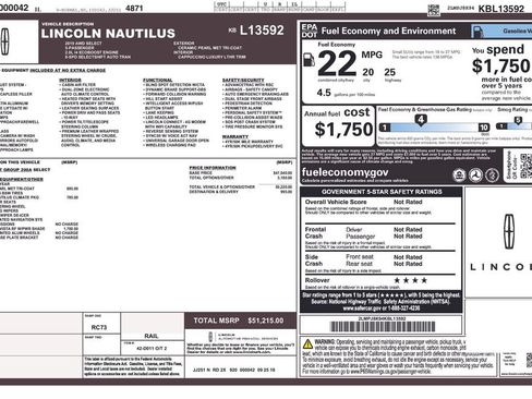 Used 2019 Lincoln Nautilus Select AWD/4WD image 24