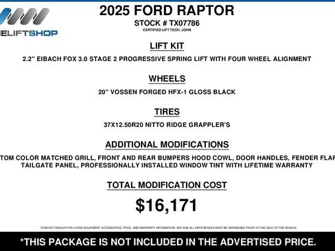 Used 2025 Ford F150 Raptor image 2
