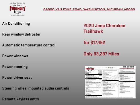 Used 2020 Jeep Cherokee Trailhawk w/ Cold Weather Group AWD/4WD image 5