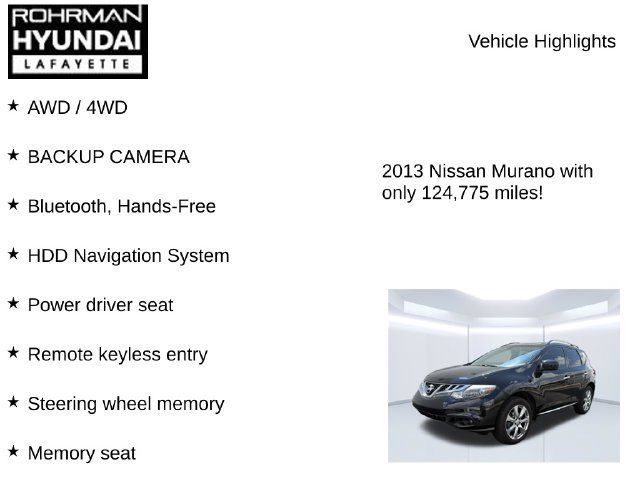 Used 2013 Nissan Murano LE w/ Platinum Pkg AWD/4WD image 7