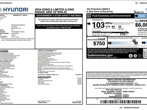 Used 2024 Hyundai Ioniq 6 Limited image 2