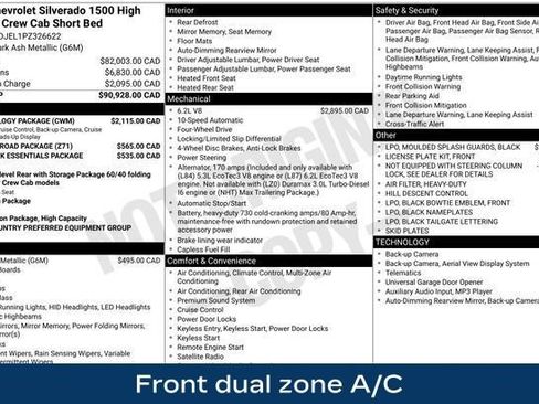 Used 2023 Chevrolet Silverado 1500 High Country w/ Technology Package AWD/4WD image 13