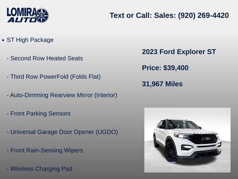 Used 2023 Ford Explorer ST w/ Technology Package AWD/4WD image 27