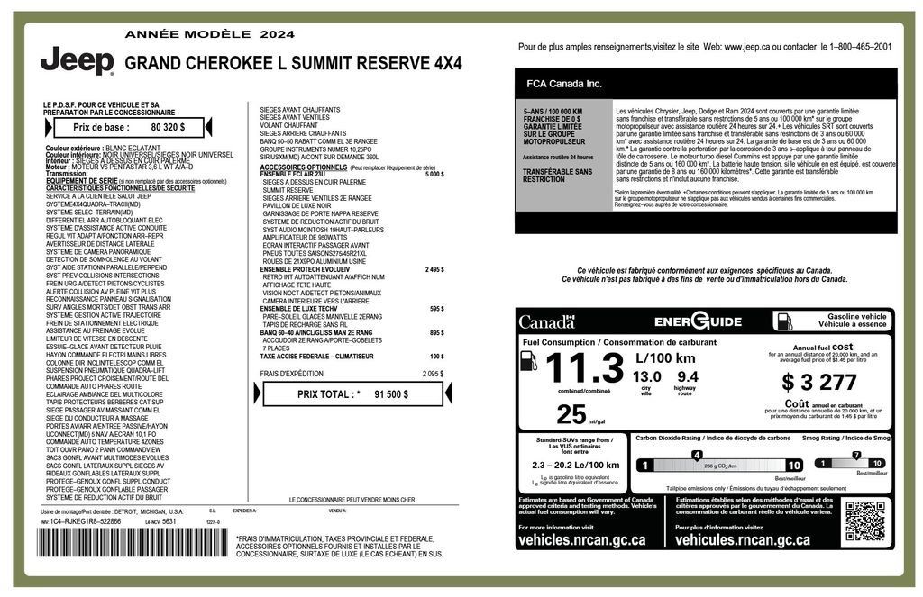 Used 2024 Jeep Grand Cherokee L Summit AWD/4WD image 3