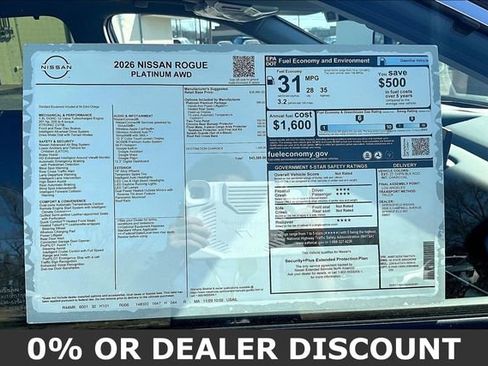 New 2026 Nissan Rogue Platinum w/ Platinum Premium Package AWD/4WD image 14