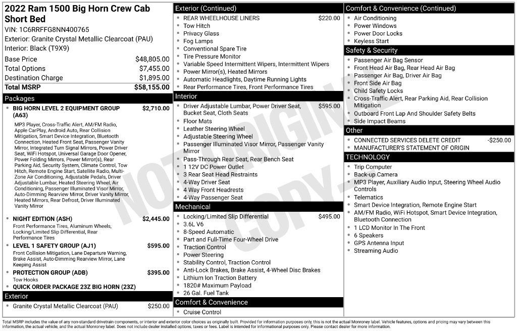 Used 2022 RAM 1500 Big Horn AWD/4WD image 43