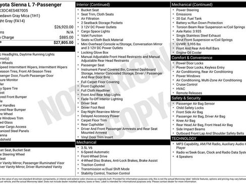 Used 2014 Toyota Sienna L FWD image 10