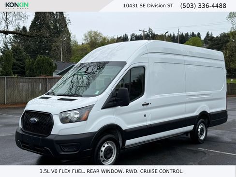 Used 2023 Ford Transit 250 148 High Roof Extended w/ Load Area Protection Package RWD image 1