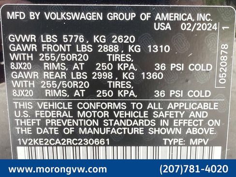 Used 2024 Volkswagen Atlas Cross Sport SE w/ Panoramic Sunroof Package AWD/4WD image 50