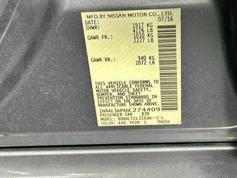 Used 2016 Nissan Altima 2.5 SL w/ 2.5 Technology w/LED Package FWD image 12