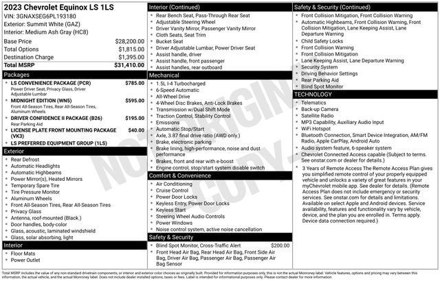 Used 2023 Chevrolet Equinox LS w/ LS Convenience Package AWD/4WD image 38