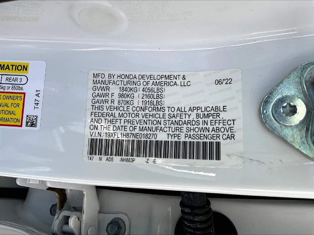Used 2022 Honda Civic Sport Touring image 21