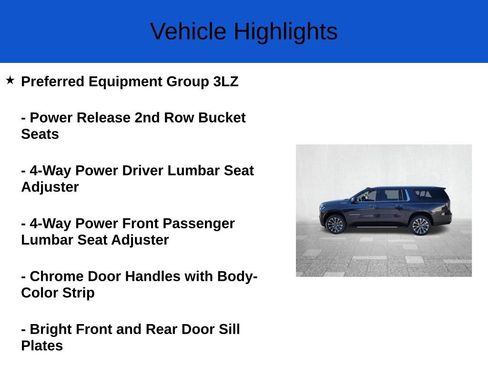 New 2025 Chevrolet Suburban High Country w/ LPO, Illumination Package image 3