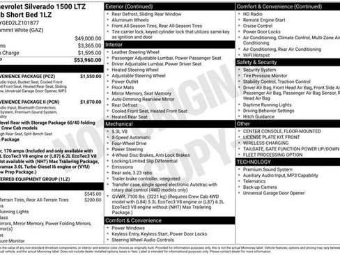 Used 2020 Chevrolet Silverado 1500 LTZ w/ LTZ Convenience Package AWD/4WD image 8