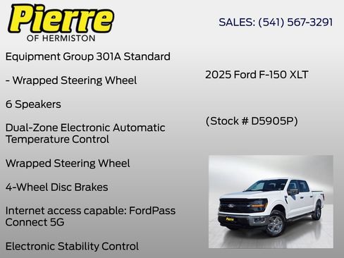 Certified 2025 Ford F150 XLT w/ Equipment Group 301A Standard AWD/4WD image 12