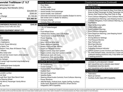 Used 2022 Chevrolet TrailBlazer LT w/ Driver Confidence Package FWD image 3