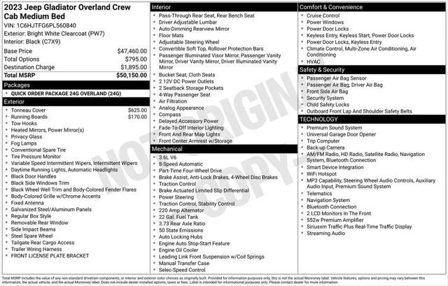 Certified 2023 Jeep Gladiator Overland AWD/4WD image 10