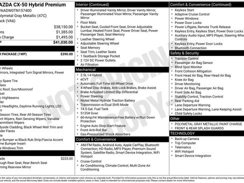 New 2026 MAZDA CX-50 AWD 2.5 Hybrid w/ Weather Package image 22