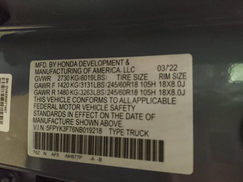 Used 2022 Honda Ridgeline RTL-E image 33