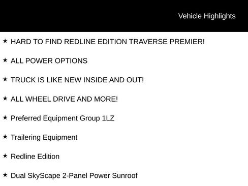 Used 2019 Chevrolet Traverse Premier w/ Redline Edition AWD/4WD image 5