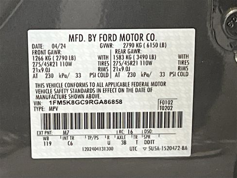 Used 2024 Ford Explorer ST w/ Equipment Group 401A image 34