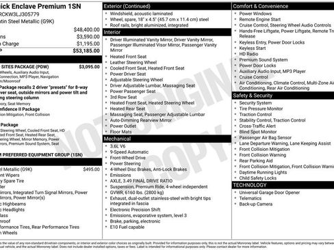 Used 2020 Buick Enclave Premium w/ Sun and Sites Package image 31