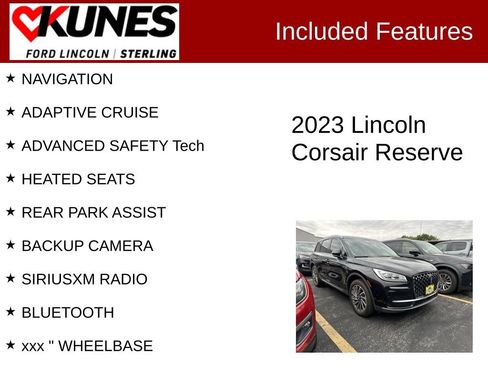 Used 2023 Lincoln Corsair Reserve w/ Equipment Group 201A AWD/4WD image 2