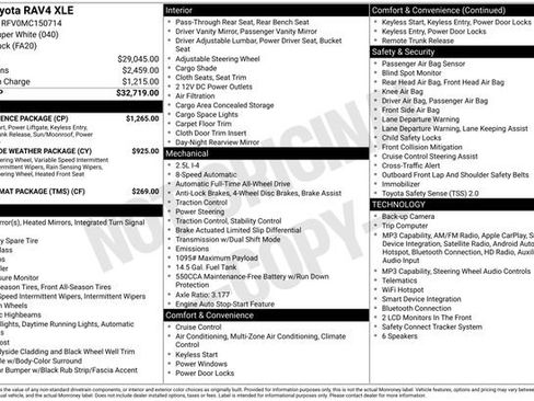 Used 2021 Toyota RAV4 XLE w/ Convenience Package AWD/4WD image 35