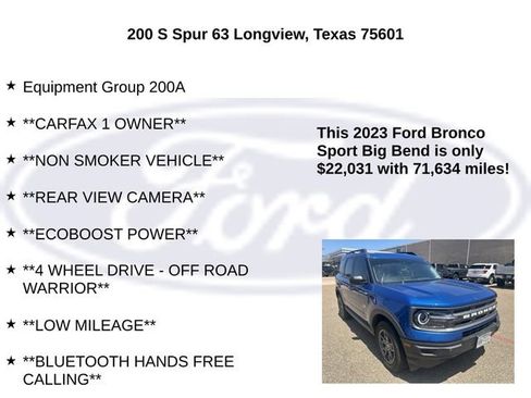 Used 2023 Ford Bronco Sport Big Bend AWD/4WD image 5
