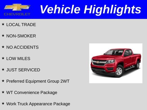 Used 2020 Chevrolet Colorado W/T w/ WT Convenience Package RWD image 2