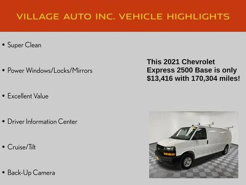 Used 2021 Chevrolet Express 2500 Extended w/ Driver Convenience Package RWD image 7