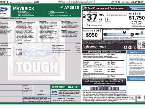 Certified 2022 Ford Maverick XL FWD image 33