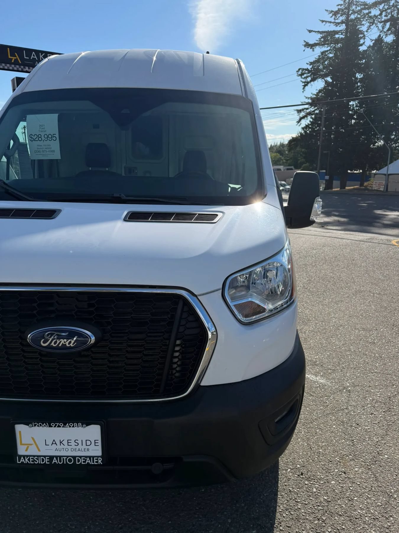 Used 2021 Ford Transit 350 148 High Roof Extended w/ Load Area Protection Package RWD image 11