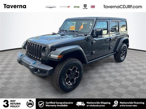 Used 2023 Jeep Wrangler Unlimited Rubicon 4xe w/ Cold Weather Group image 1