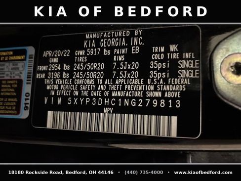 Used 2022 Kia Telluride EX w/ EX Premium Package AWD/4WD image 13