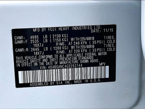 Used 2016 Subaru Outback 2.5i Limited image 32